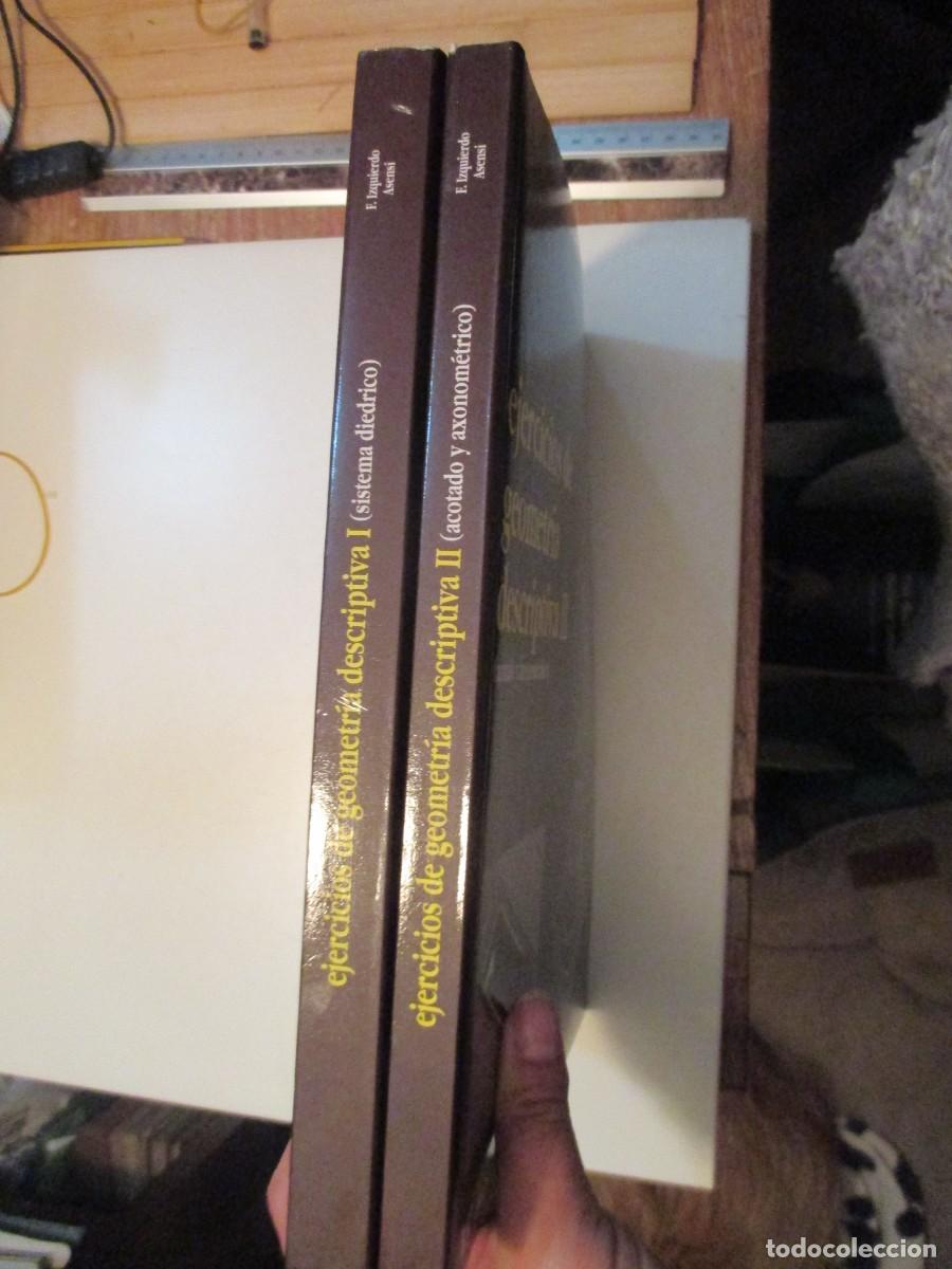 Libros de segunda mano de ciencias: F. IZQUIERDO ASENSI Ejercicios de geometr&iacute;a descriptiva ( 2 tomos) W38145 - Foto 2