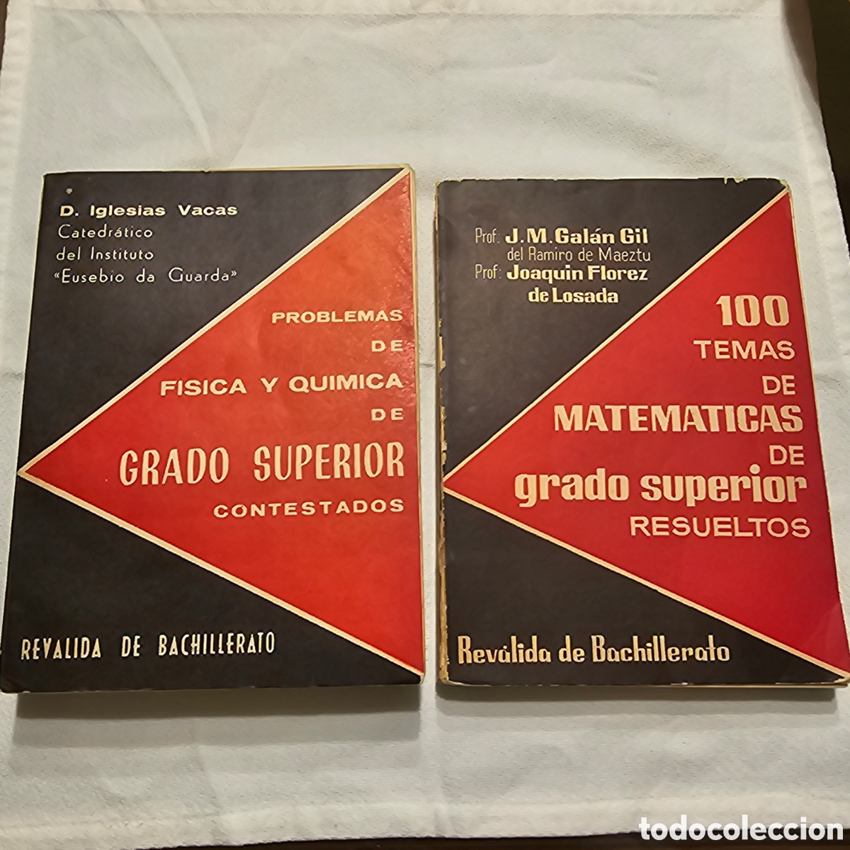Second hand books of Sciences: PROBLEMAS DE F&Iacute;SICA Y QU&Iacute;MICA Y 100 TEMAS DE MATEMATICAS GRADO SUPERIOR 1960