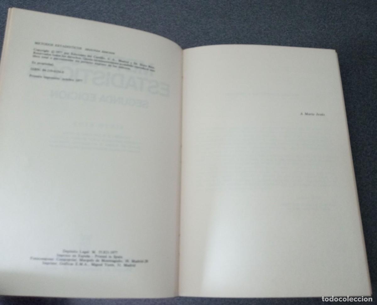 Libros de segunda mano de ciencias: Metodos Estadisticos Sixto Rios - Foto 4