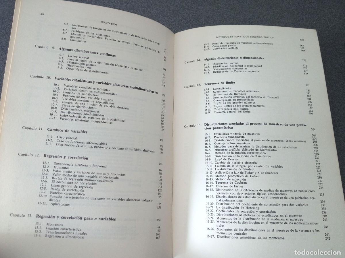 Libros de segunda mano de ciencias: Metodos Estadisticos Sixto Rios - Foto 7
