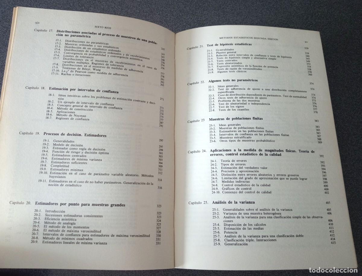 Libros de segunda mano de ciencias: Metodos Estadisticos Sixto Rios - Foto 8