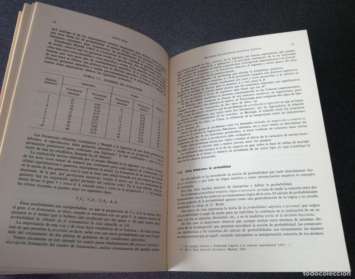 Libros de segunda mano de ciencias: Metodos Estadisticos Sixto Rios - Foto 11