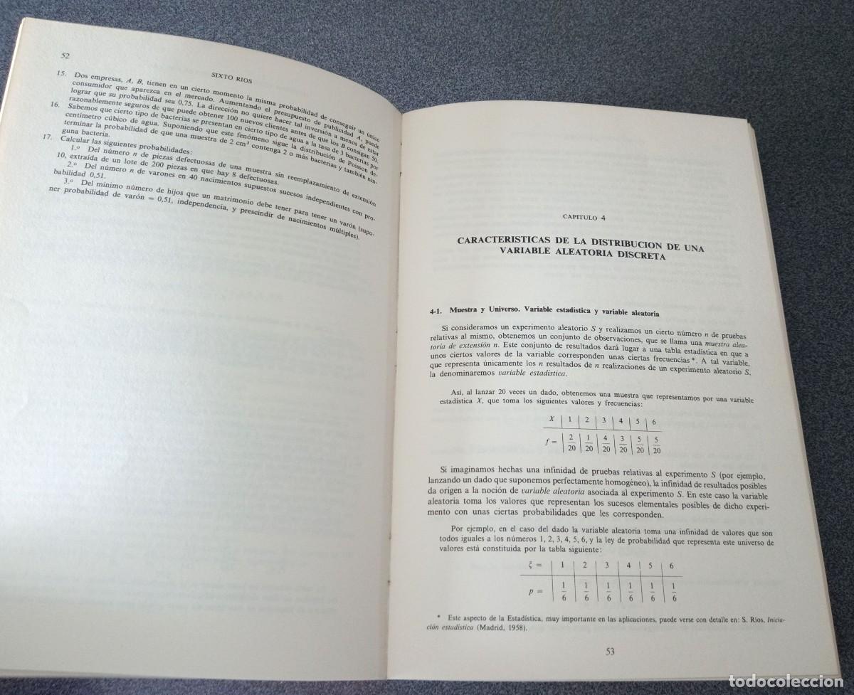 Libros de segunda mano de ciencias: Metodos Estadisticos Sixto Rios - Foto 13
