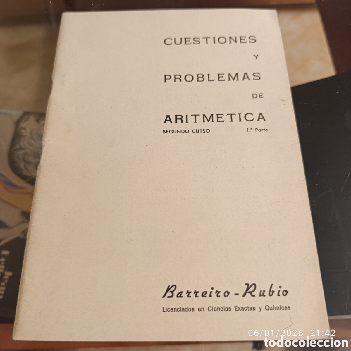 Libros de segunda mano de ciencias: &rdquo;Cuestiones y Problemas de Aritm&eacute;tica&rdquo;,&nbsp;Barreiro - Rubio - Foto 1
