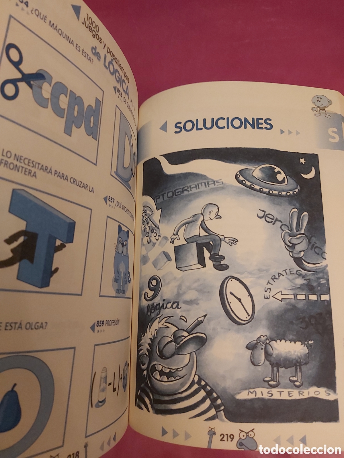 Libros de segunda mano de ciencias: 1000 PASATIEMPOS DE L&Oacute;GICA Y JUEGOS DE INTELIGENCIA SERVILIBRO - Foto 5