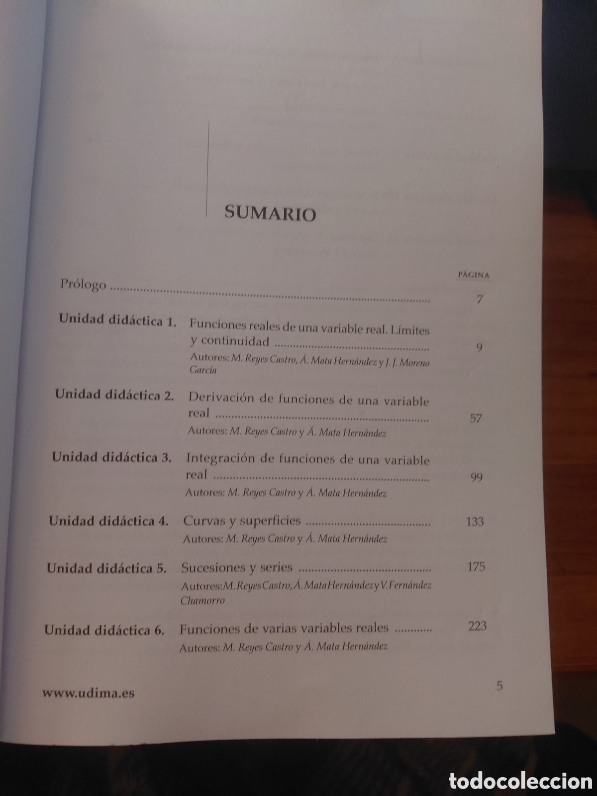 Libros de segunda mano de ciencias: An&aacute;lisis matem&aacute;tico, Miguel Reyes Castro y otros - Foto 2