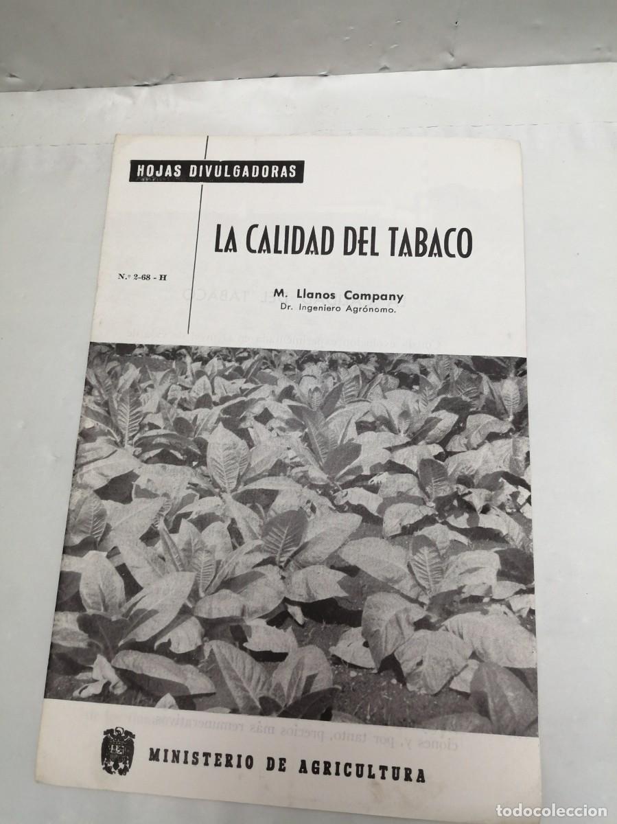 Libros de segunda mano: LA CALIDAD DEL TABACO (Colecci&oacute;n: Hojas Divulgadoras)