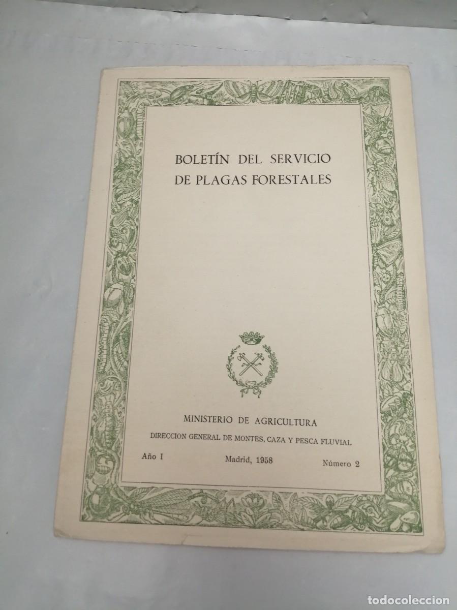 Libros de segunda mano: Bolet&iacute;n del Servicio de Plagas Forestales, A&ntilde;o I, N&uacute;mero 2, Madrid 1958
