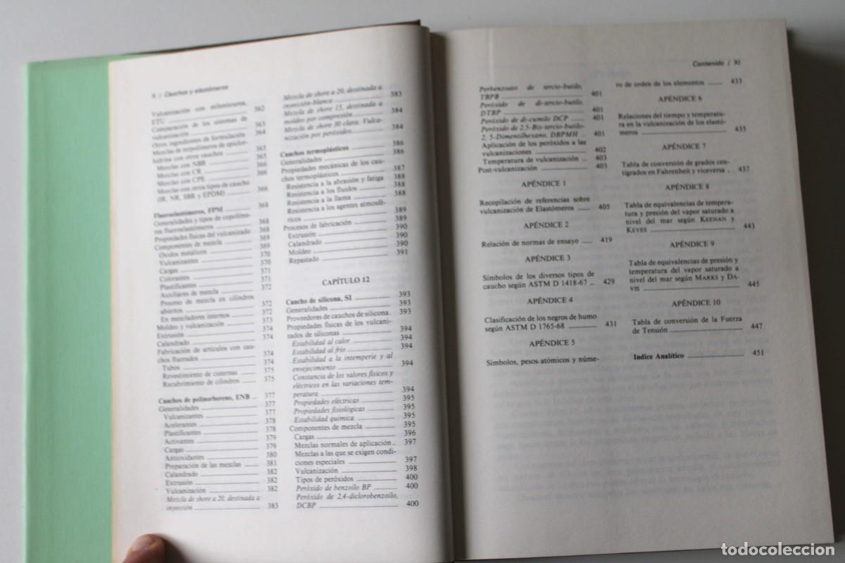Libros de segunda mano de ciencias: M. Vidal de C&aacute;rcer - Cauchos y elast&oacute;meros - Barcelona 1984 - Foto 7