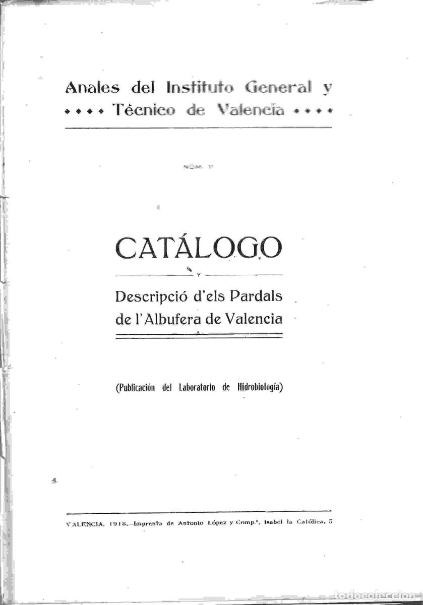 Gebrauchte B&uuml;cher: CATALOGO y descripci&oacute; d&acute;els pardals de l&acute;Albufera de Valencia 1918