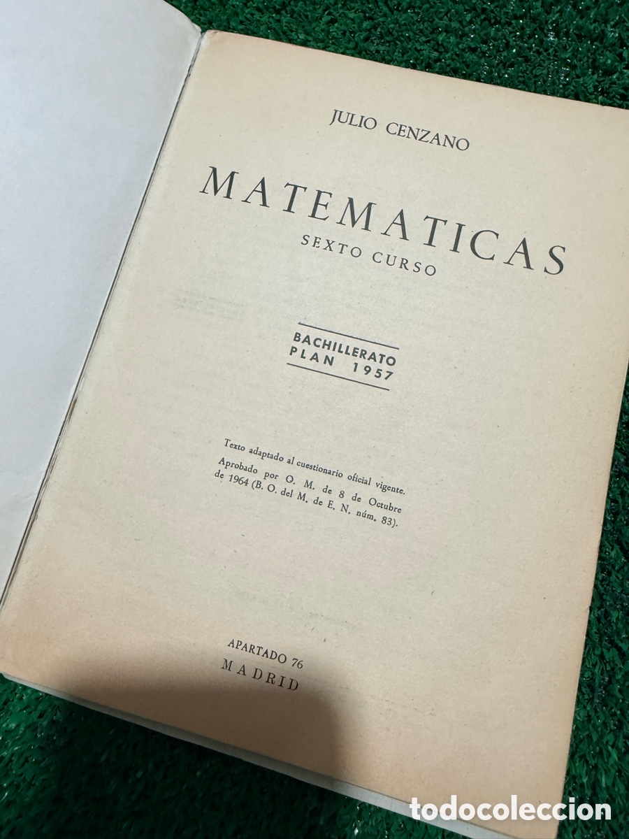 Libros de segunda mano de ciencias: MATEMATICAS 6. CURSO BACHILLERATO-PLAN 1957 - Foto 4