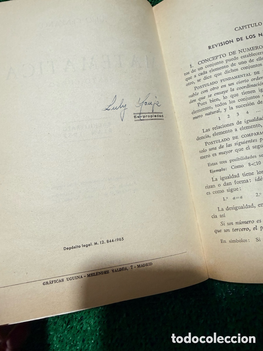 Libros de segunda mano de ciencias: MATEMATICAS 6. CURSO BACHILLERATO-PLAN 1957 - Foto 5