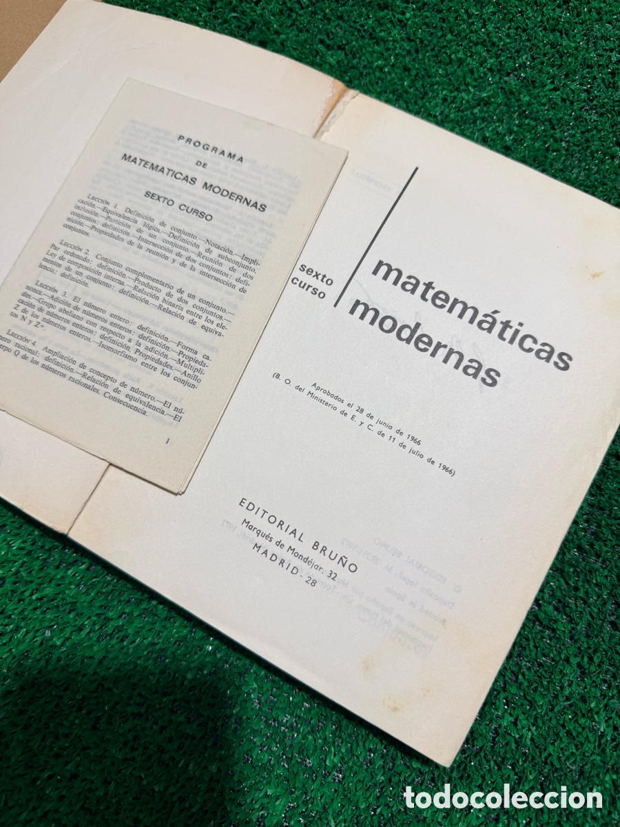 Libros de segunda mano de ciencias: Matem&aacute;ticas modernas - sexto curso - editorial bru&ntilde;o - Foto 3
