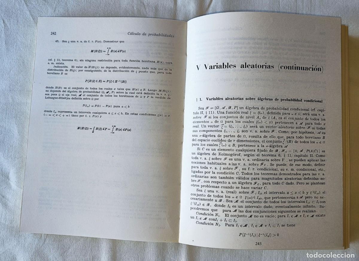Libros de segunda mano de ciencias: A. R&Eacute;NYI .- C&Aacute;LCULO DE PROBABILIDADES. - Foto 5