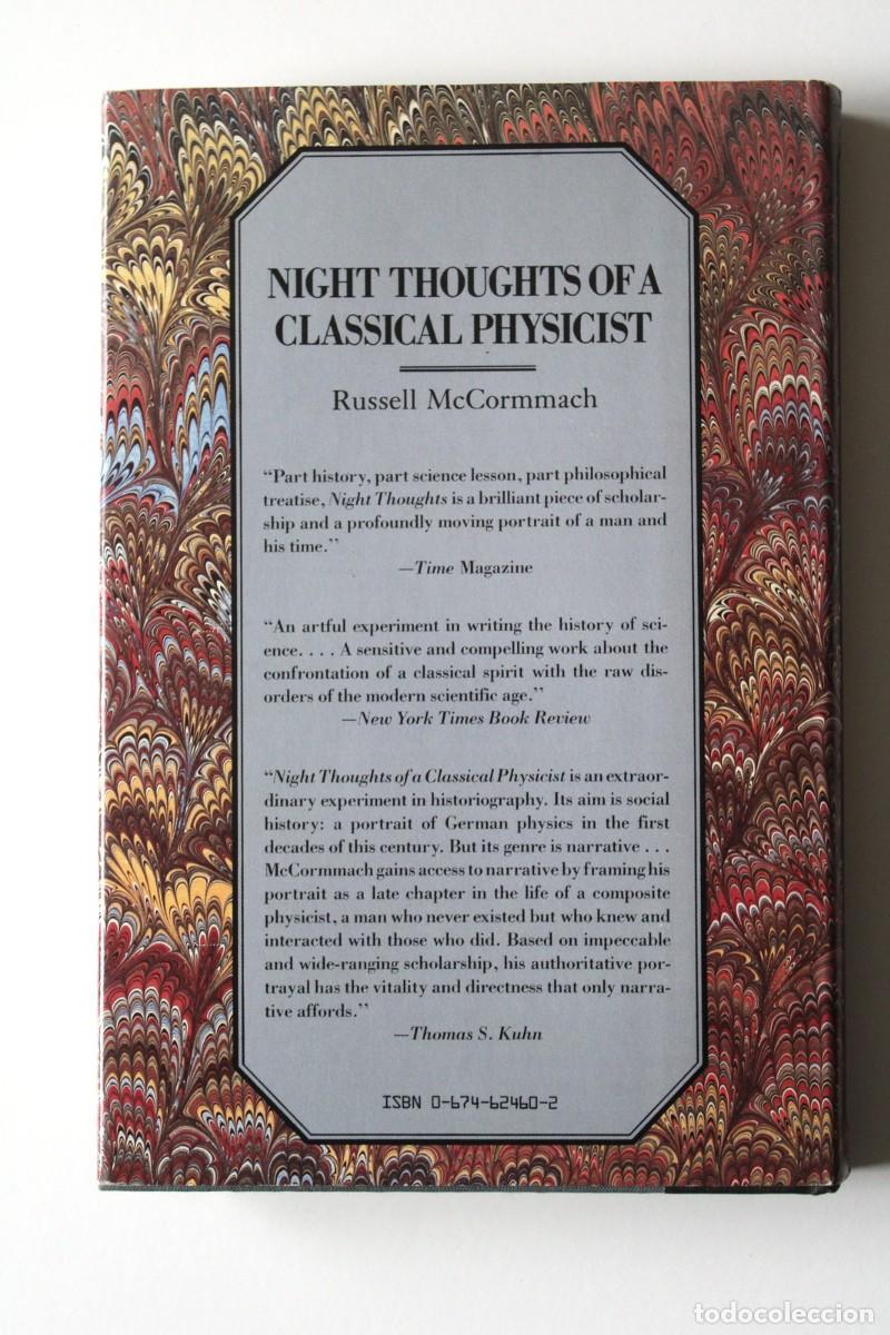 Libros de segunda mano de ciencias: Russell McCormmach - Night thoughts of a classical physicist - Harvard UP - Foto 2
