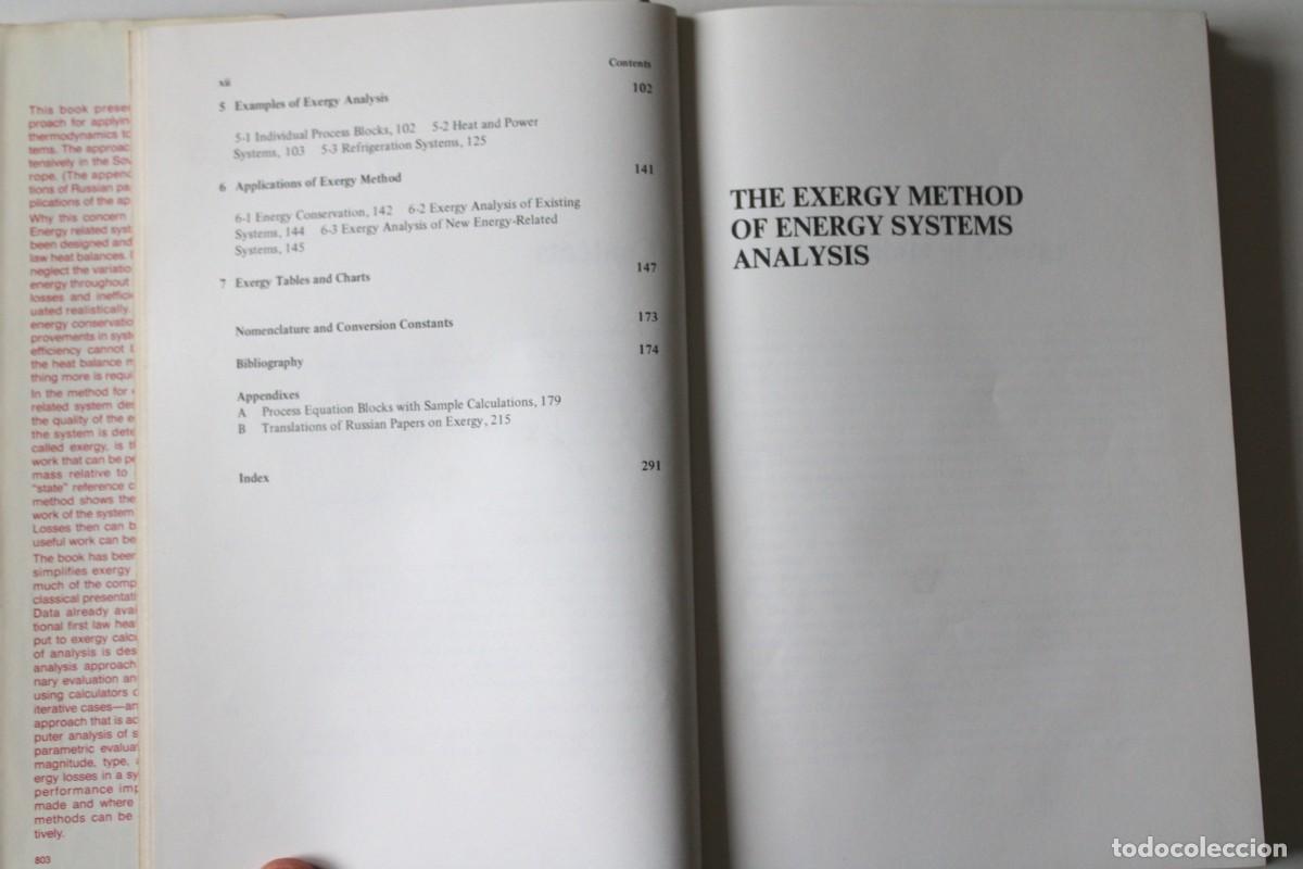 Libros de segunda mano de ciencias: John E. Ahern - The exergy method of energy systems analysis - Wiley Interscience - Foto 6