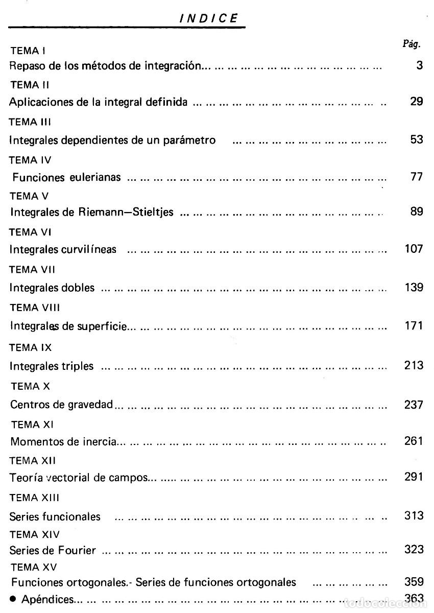 Libros de segunda mano de ciencias: �F3480 - PROBLEMAS DE CALCULO INTEGRAL. MATEMATICAS. - Foto 7