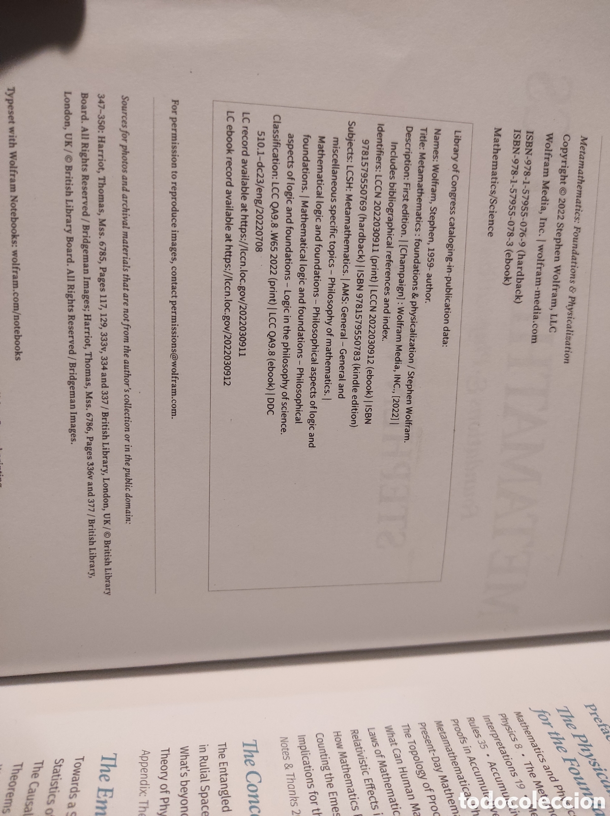 Libros de segunda mano de ciencias: Metamathematics: Foundations & Physicalization - Wolfram, Stephen - Foto 4