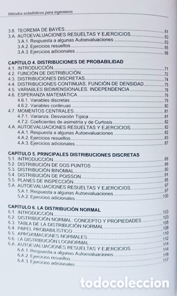 Libros de segunda mano de ciencias: M&eacute;todos estad&iacute;sticos para Ingenieros. - Foto 3