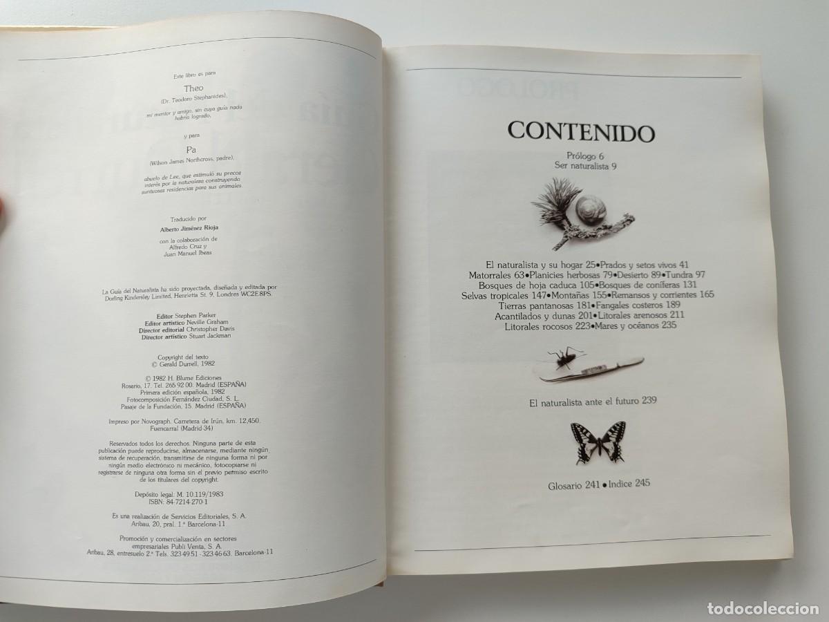 Libros de segunda mano: LIBRO GUIA DEL NATURALISTA GERALD DURRELL LEE DURRELL EDICI&Oacute;N 1982 - Foto 5