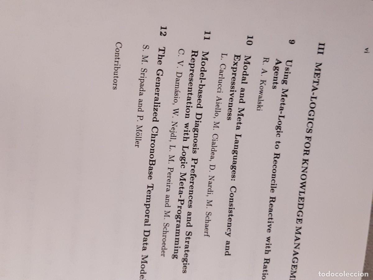 Libros de segunda mano de ciencias: metaprogramaci&oacute;n paradigma de la programaci&oacute;n l&oacute;gica, Meta-Logics and Logic Programming KRZYSZTOF - Foto 4