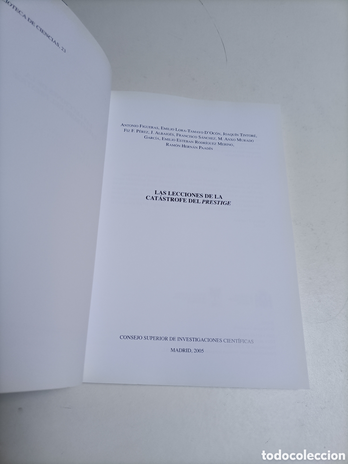 Libros de segunda mano de ciencias: Las lecciones de la cat&aacute;strofe del Prestige. Antonio Figueras.etc. - Foto 4