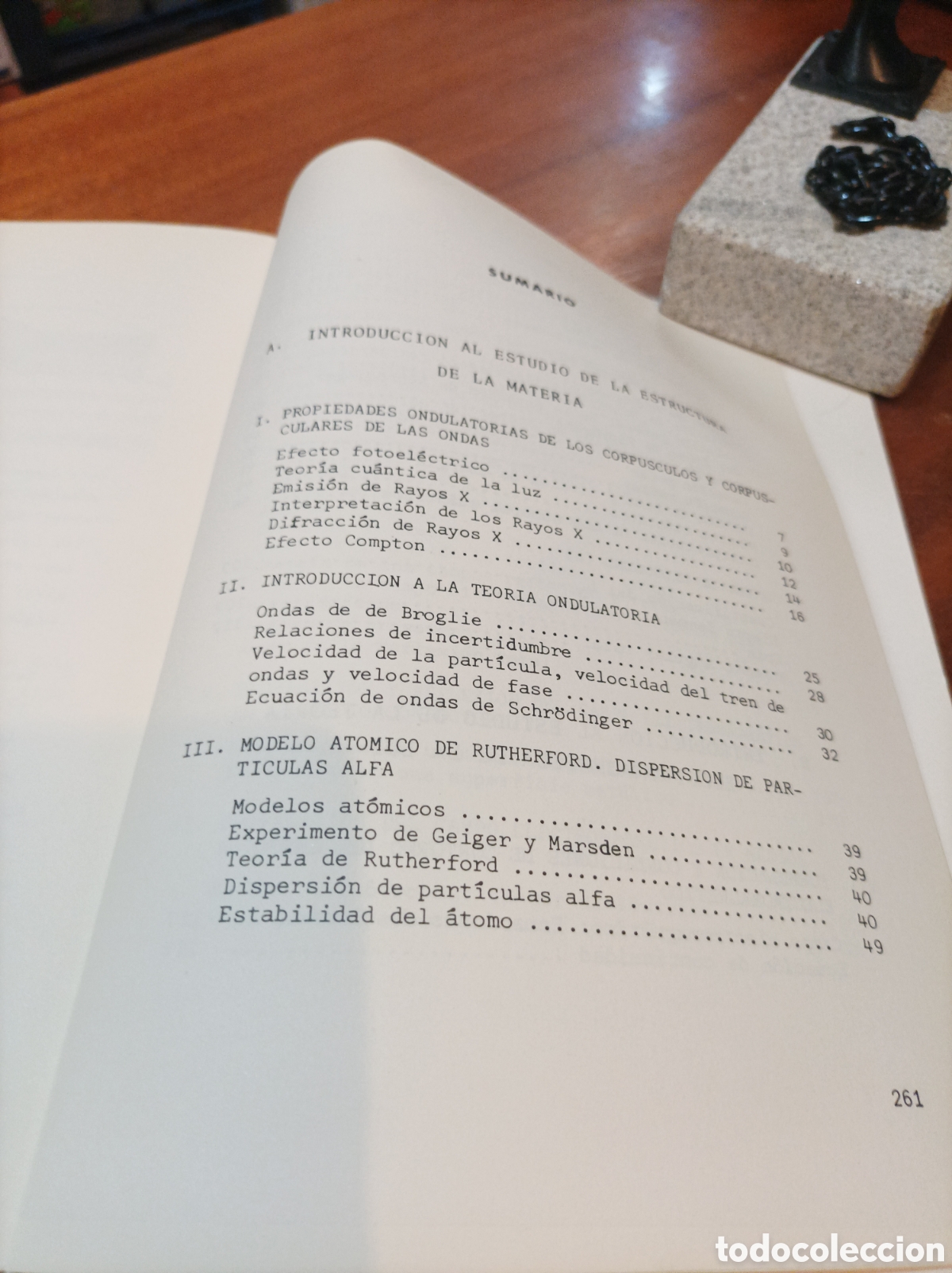 Libros de segunda mano de ciencias: INTRODUCCI&Oacute;N AL ESTUDIO DE LA ESTRUCTURA DE LA MATERIA Y A LA TEOR&Iacute;A ELECTROMAGNETICA DE LA LUZ.. - Foto 2
