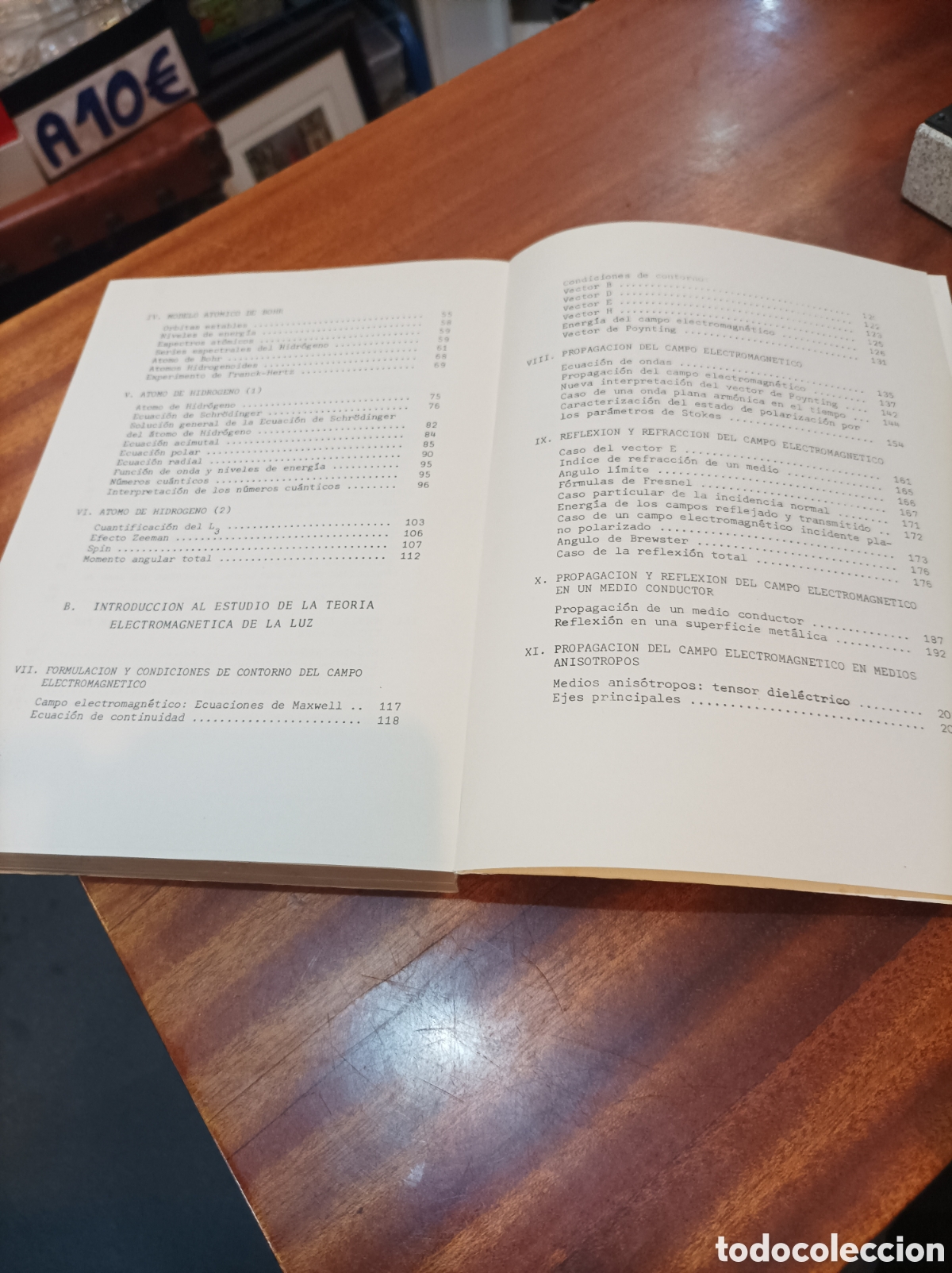 Libros de segunda mano de ciencias: INTRODUCCI&Oacute;N AL ESTUDIO DE LA ESTRUCTURA DE LA MATERIA Y A LA TEOR&Iacute;A ELECTROMAGNETICA DE LA LUZ.. - Foto 3
