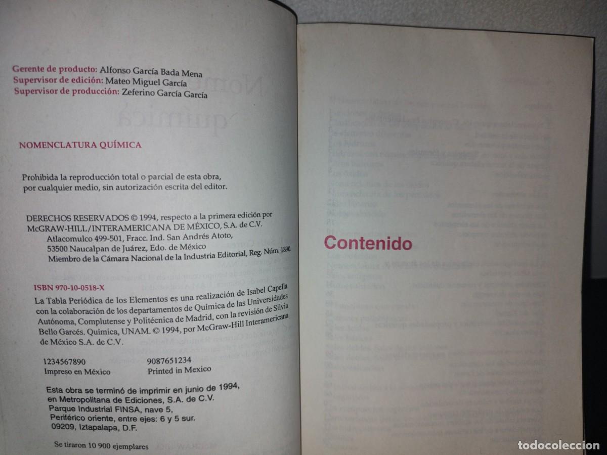 Libros de segunda mano de ciencias: 209- NOMENCLATURA QU&Iacute;MICA - HUGO E. SOL&Iacute;S CORREA - Foto 4