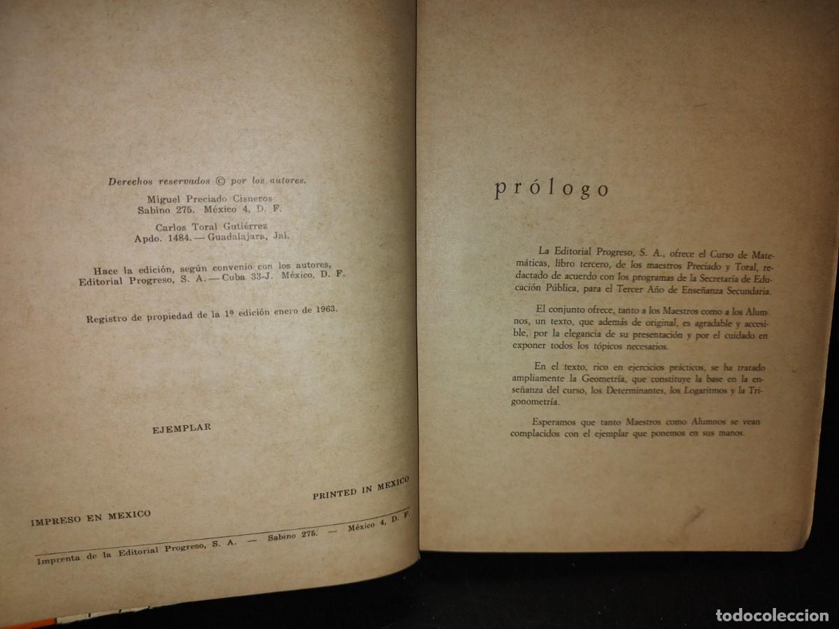 Libros de segunda mano de ciencias: 209- CURSO DE MATEM&Aacute;TICAS 3 - PRECIADO-TORAL - Foto 4