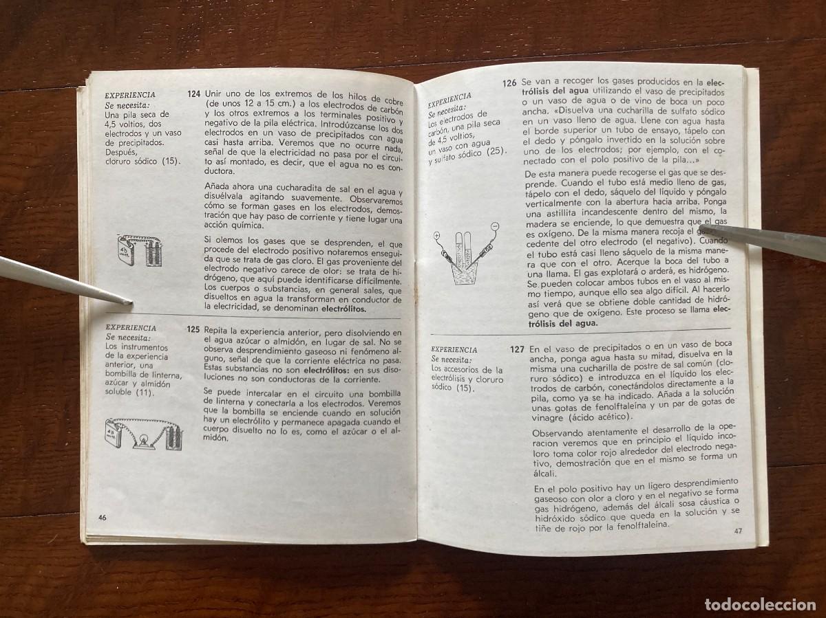 Libros de segunda mano de ciencias: Libro de Experiencias Qu&iacute;micas, Laboratorio CEFA, QUIMICEFA. 1972. - Foto 6