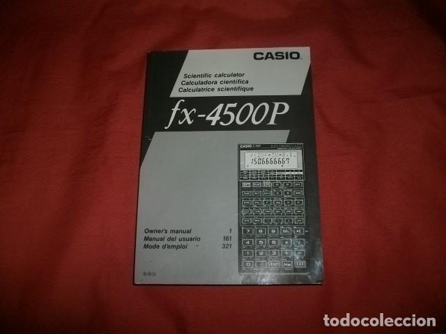 Libros de segunda mano de ciencias: MANUAL DEL PROPIETARIO CALCULADORA CASIO FX-4500P - Foto 1