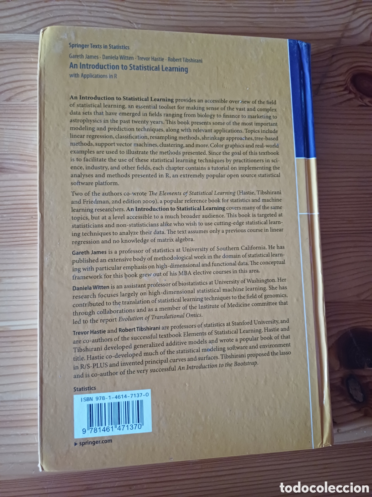 Libros de segunda mano de ciencias: An Introduction to Statistical Learning with Applications in R Springer Texts Estadistica - Foto 4