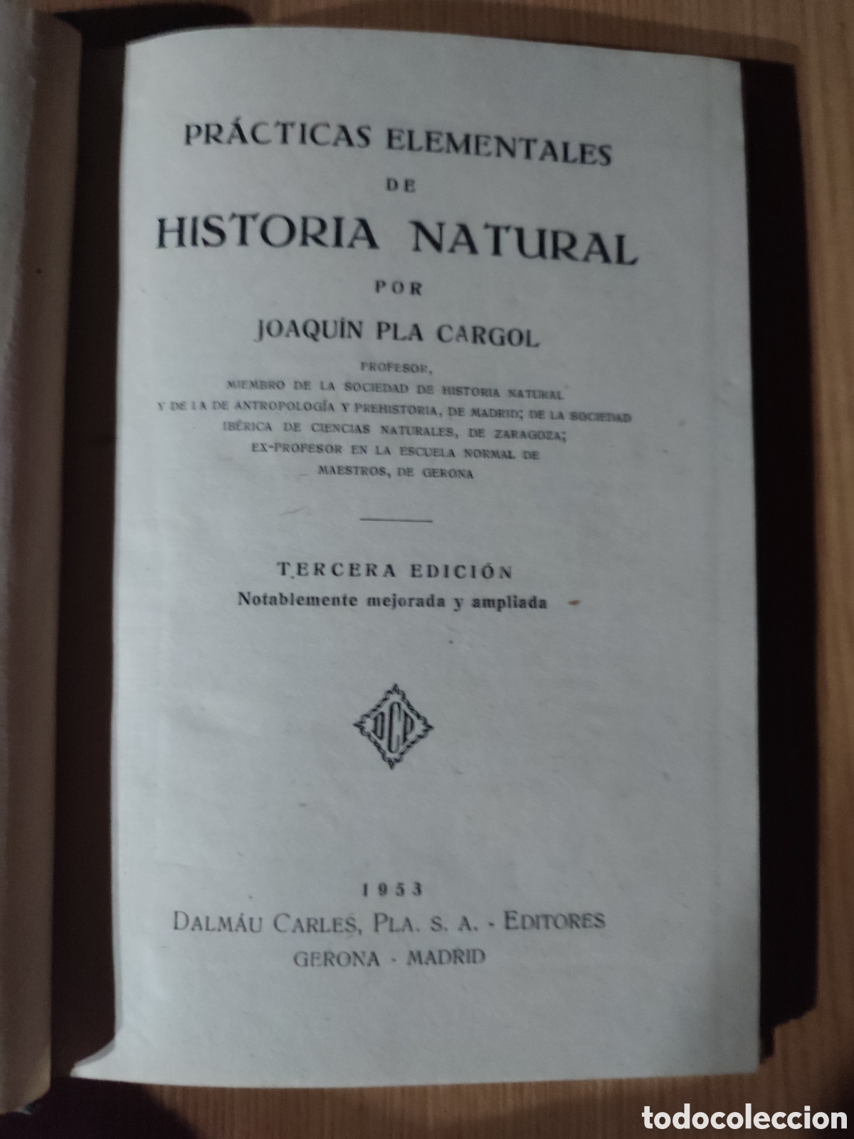 Libros de segunda mano: Practicas elementales de Hist&ograve;ria Natural. Joaquin Pla Cargol - Foto 3