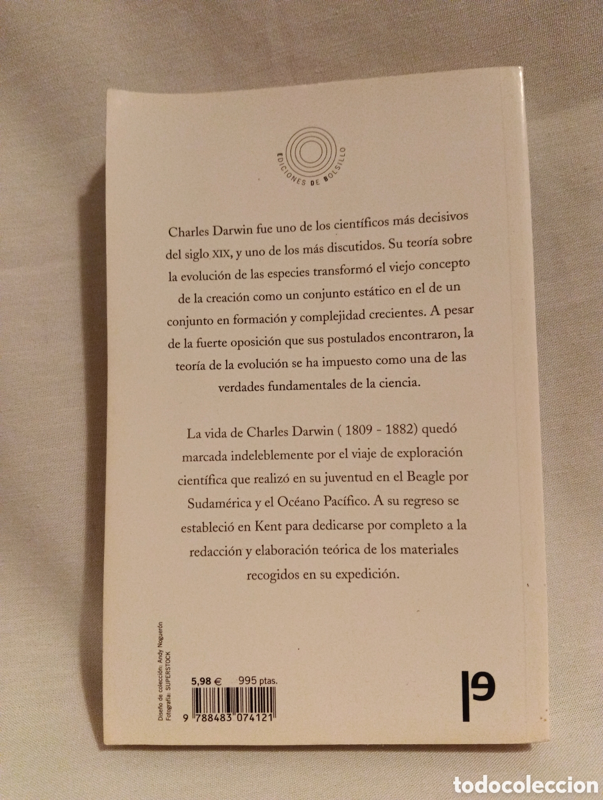 Libros de segunda mano: Charles Darwin. Teor&iacute;a de la evoluci&oacute;n. Pen&iacute;nsula. 294 pgs - Foto 2