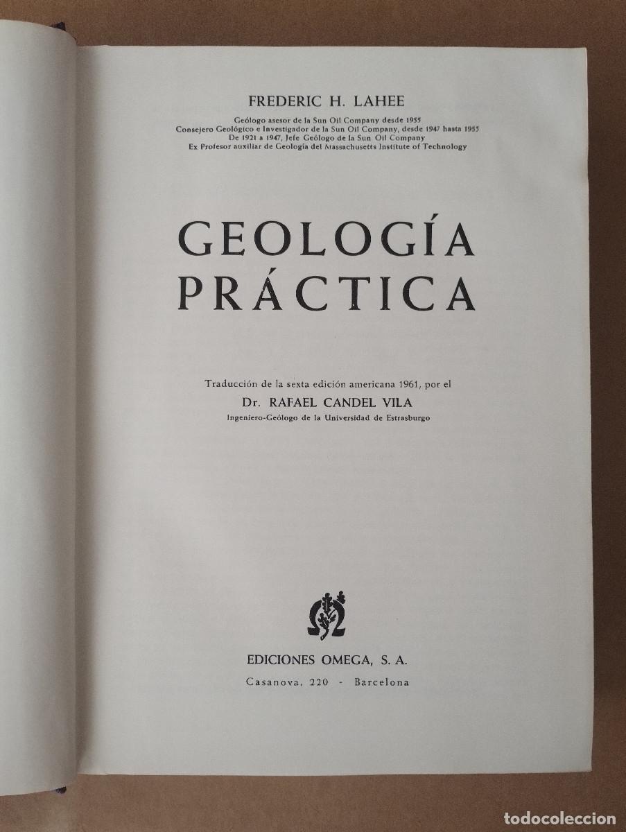 Libros de segunda mano: Geolog&iacute;a pr&aacute;ctica Ediciones Omega 1962 Frederic H. Lahee - Foto 4