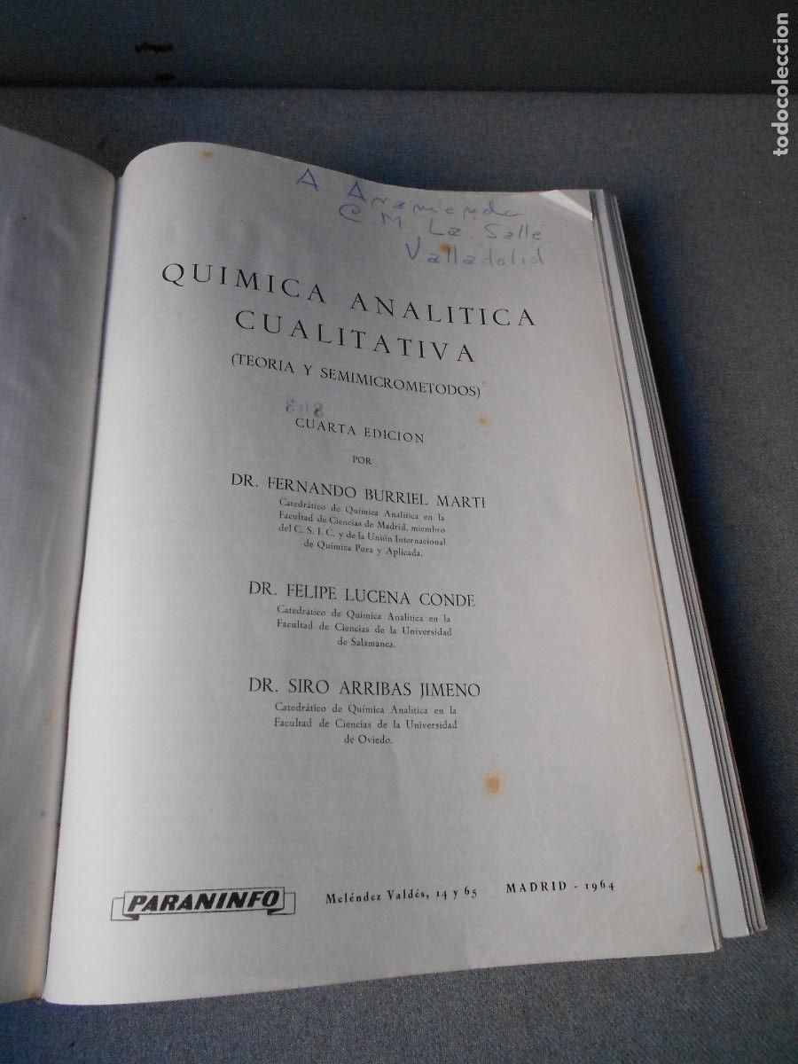 Libros de segunda mano de ciencias: QUIMICA ANALITICA CUALITATIVA - Foto 2