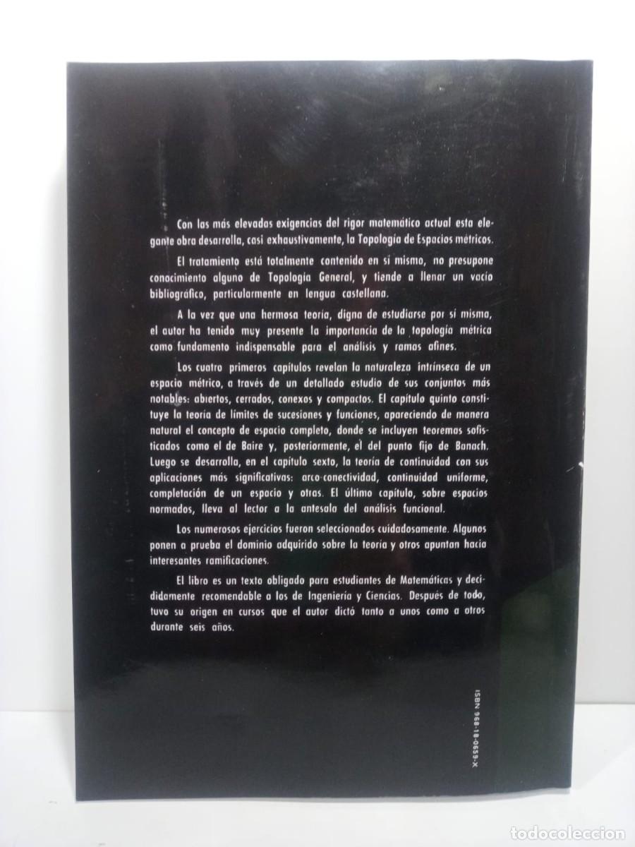 Libros de segunda mano de ciencias: Topologia de espacios metricos I.L. Iribarren - Foto 3