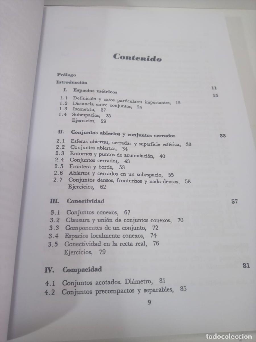 Libros de segunda mano de ciencias: Topologia de espacios metricos I.L. Iribarren - Foto 4