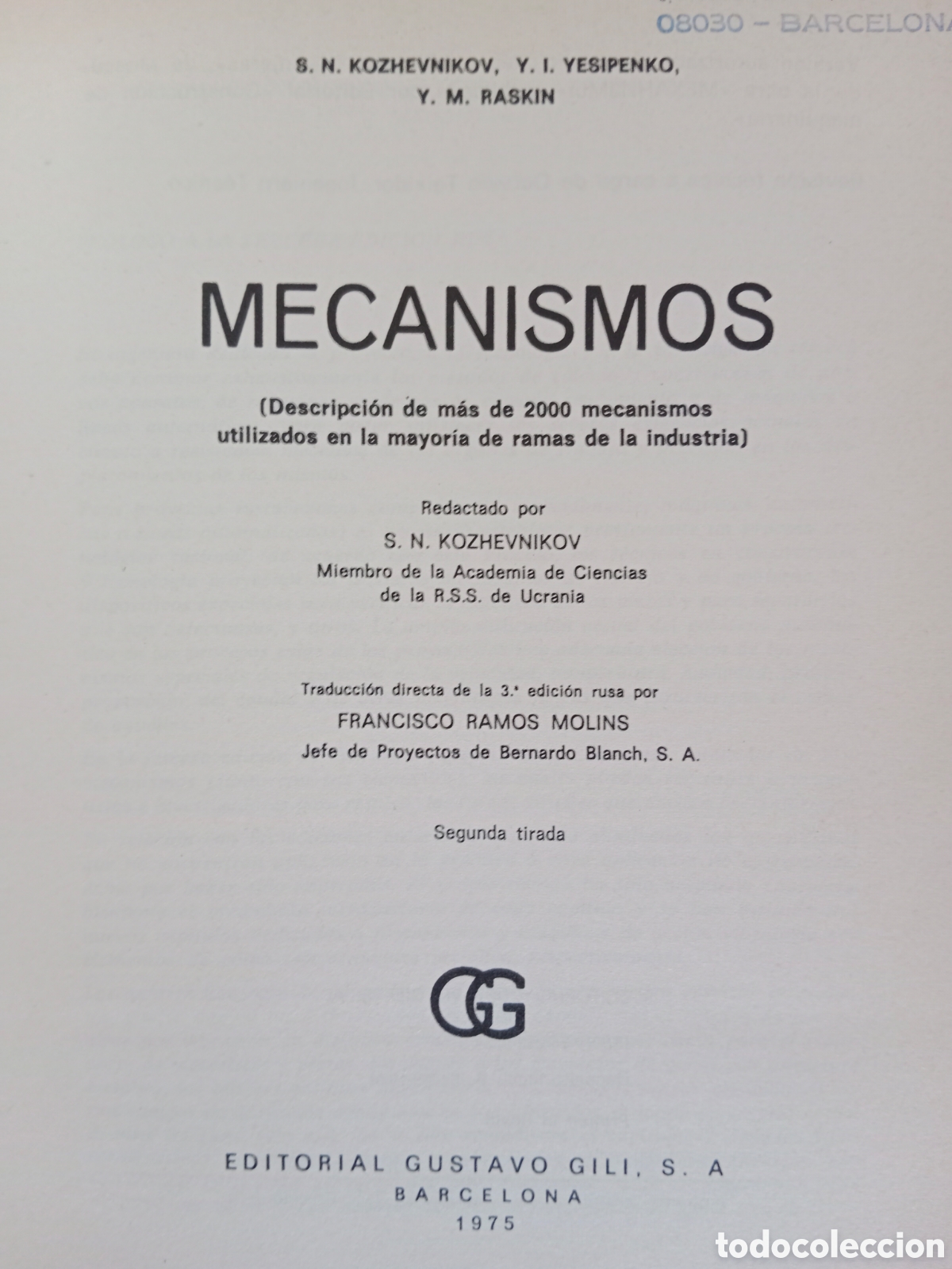 Libros de segunda mano de ciencias: MECANISMOS, KOZHEVNIKOV , DESCRIPCI&Oacute;N DE M&Aacute;S DE 2.000 MECANISMOS , - Foto 4