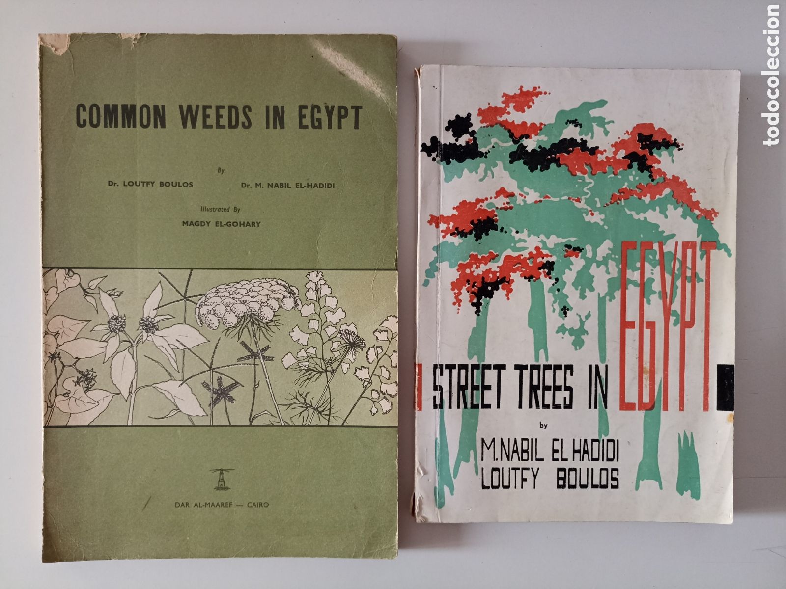 Libros de segunda mano: Lote 2x Common Weeds in Egypt + Street Trees in Egypt (Cairo, 1967 y 1979) Hierbas, &aacute;rboles Egipto
