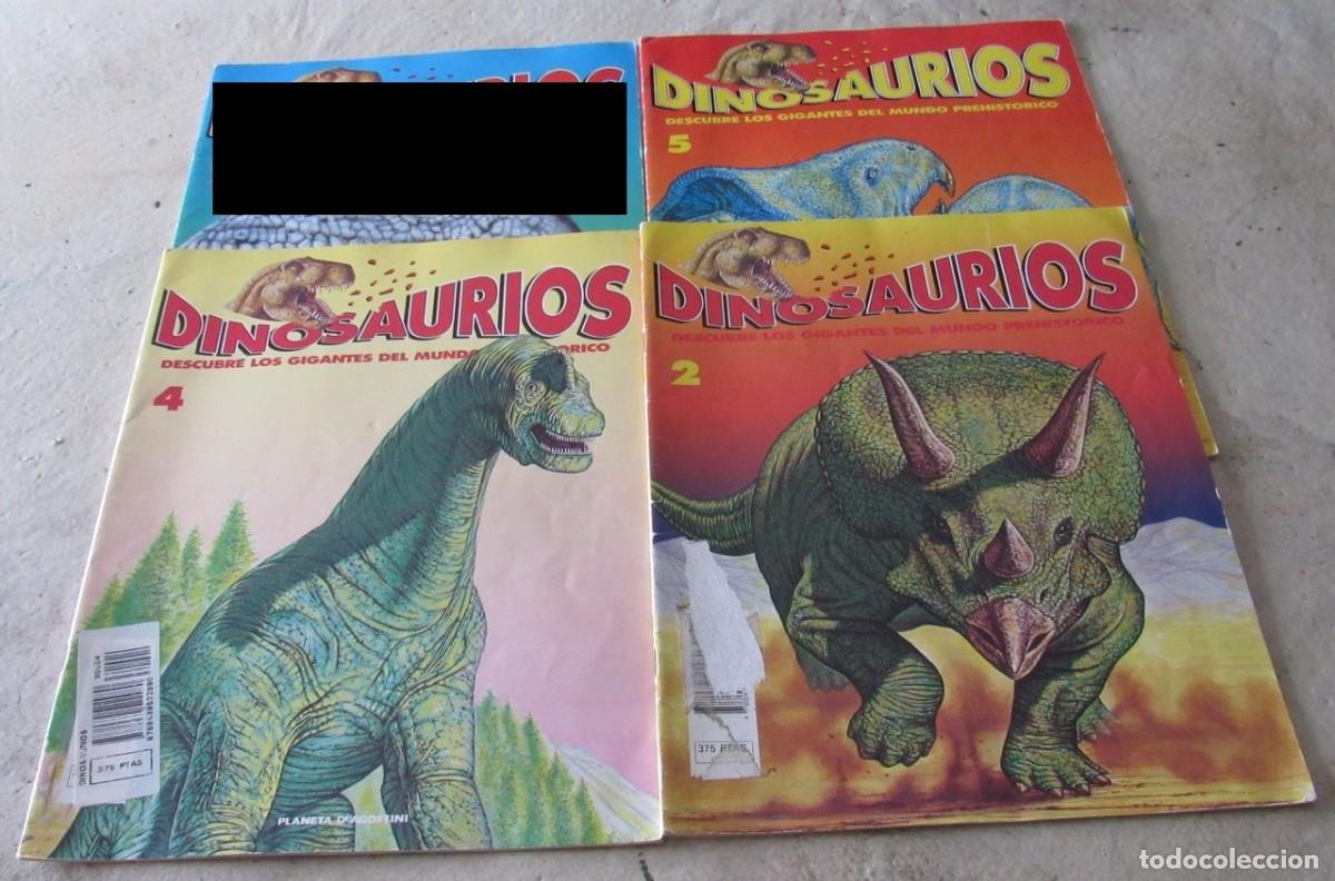 Second hand books: TRES FASCICULOS COLECCIONABLES DE DINOSAURIOS, VOLUMEN 1, NUMEROS 2, 4, 5, A&Ntilde;O 1993, PLANETA.