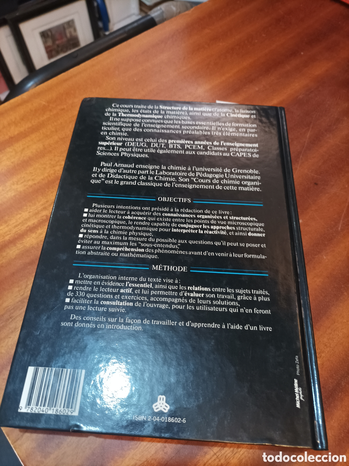 Libros de segunda mano de ciencias: COURS DE CHIMIE PHYSIQUE.PAUL ARNAUD.1988 - Foto 2