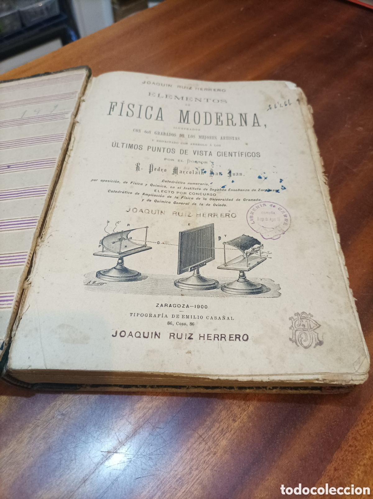 Libros de segunda mano de ciencias: ELEMENTOS DE F&Iacute;SICA MODERNA . ZARAGOZA 1900 - Foto 2