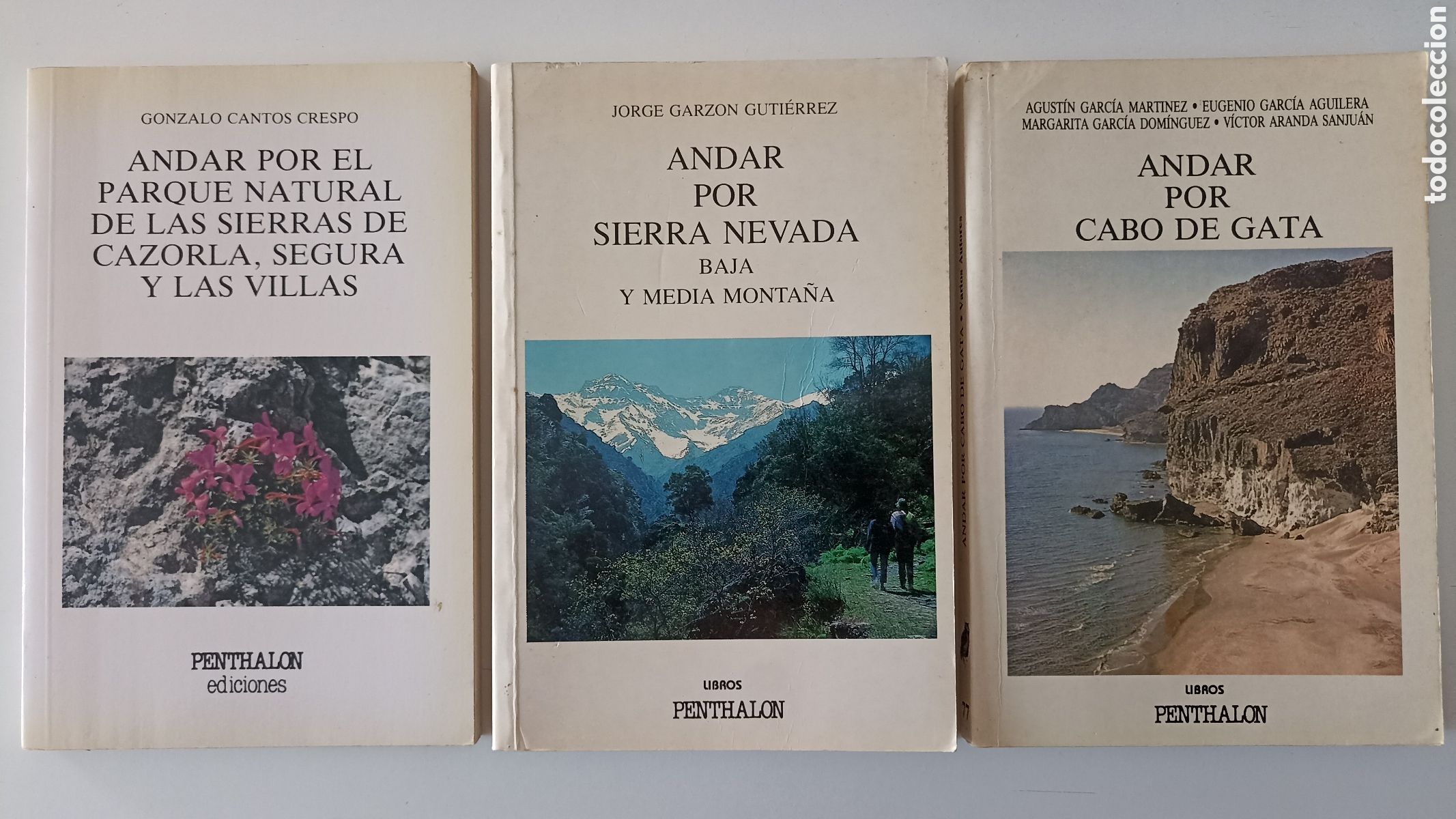 Libros de segunda mano: Lote 3 x Andar por Cabo de Gata / Sierra Nevada / Cazorla (Penthalon ediciones, 1989, 1993 y 1996)