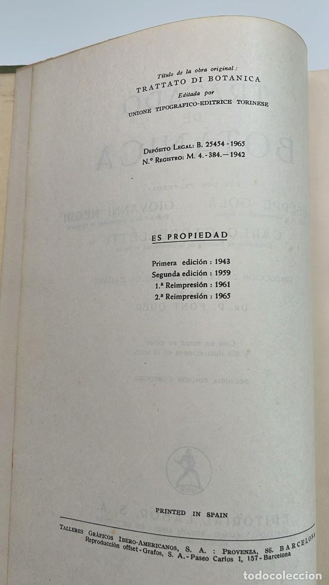 Libros de segunda mano: Tratado de Bot&aacute;nica. 1965 - Foto 4