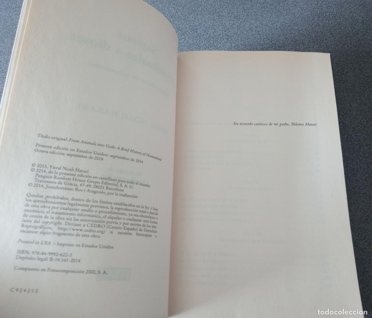 Libros de segunda mano: Sapiens De Animales A dioses Yuval Noah Harari - Foto 4