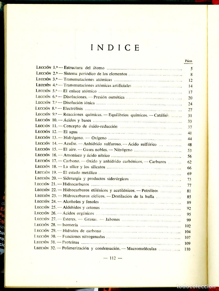 Libros de segunda mano de ciencias: Qu&iacute;mica. Quinto Curso. Clave de los ejercicios. 1962. Edelvives. - Foto 5