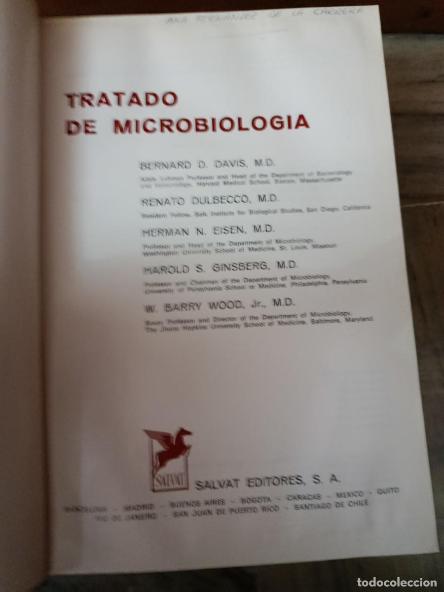 Libros de segunda mano: TRATADO DE MICROBIOLOGIA B ERNARD DAVIS SALVAT - Foto 3