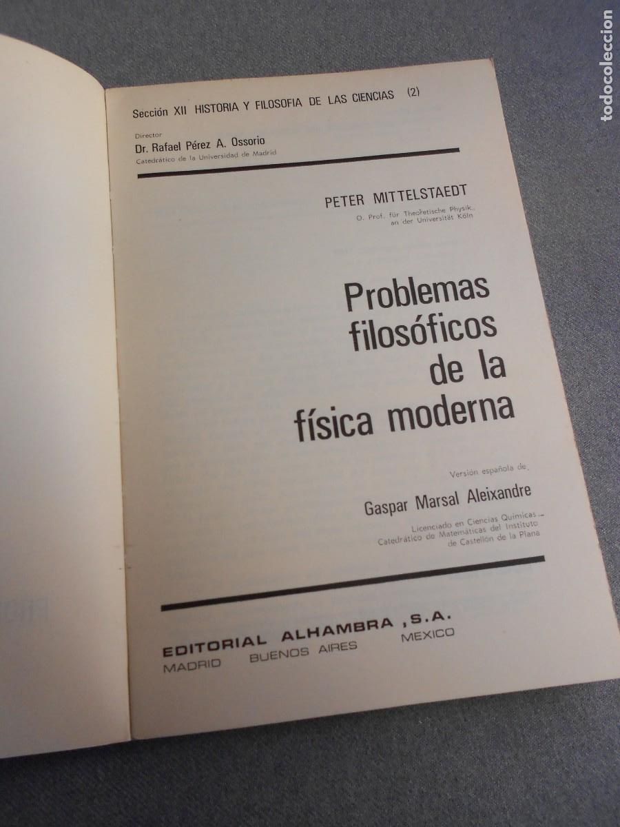 Libros de segunda mano de ciencias: PROBLEMAS FILOSOFICOS DE LA FISICA MODERNA - Foto 2